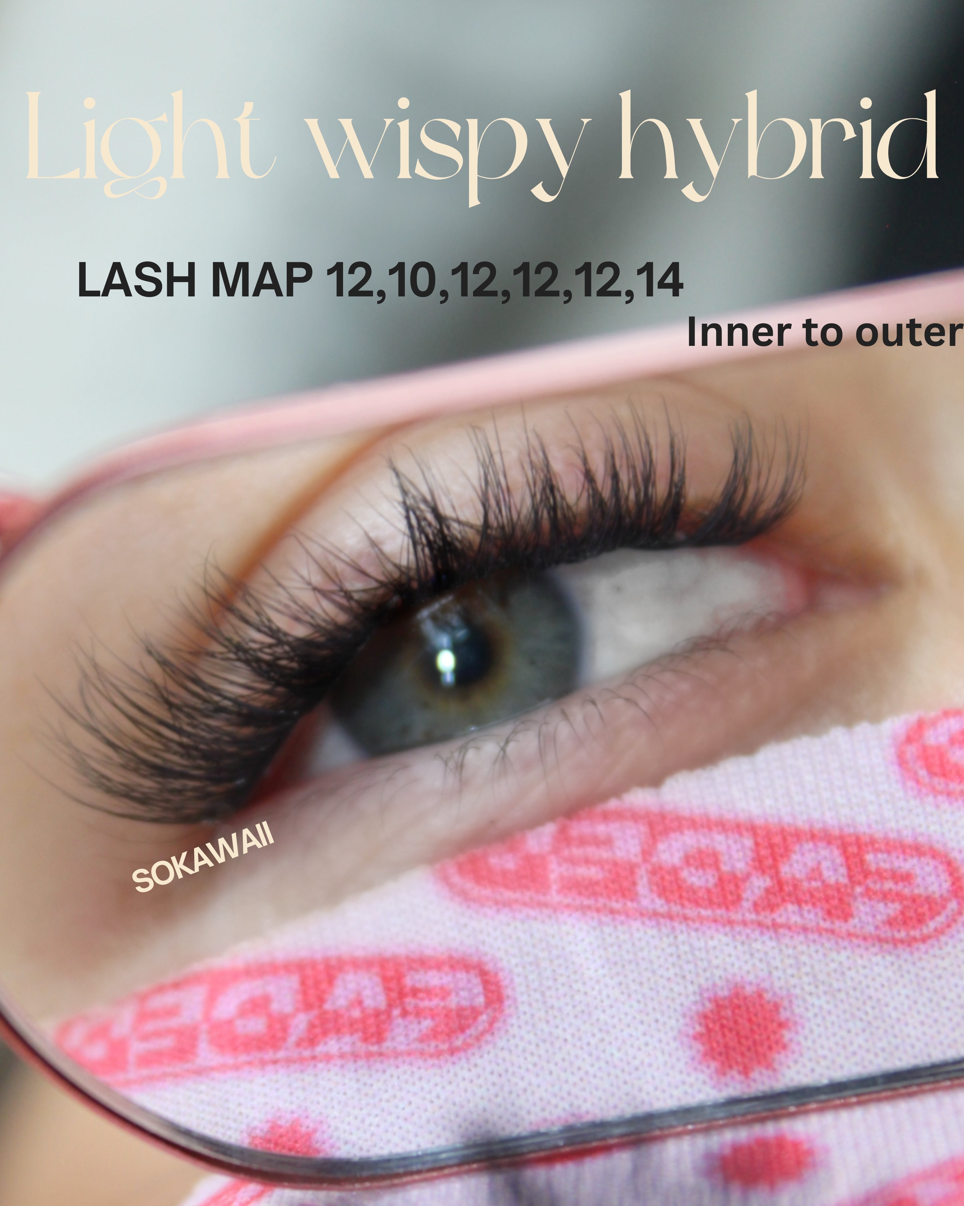 Sokawaii Light Wispy Hybrid 🧚🏼‍♀️ 55pcs Lashes Only