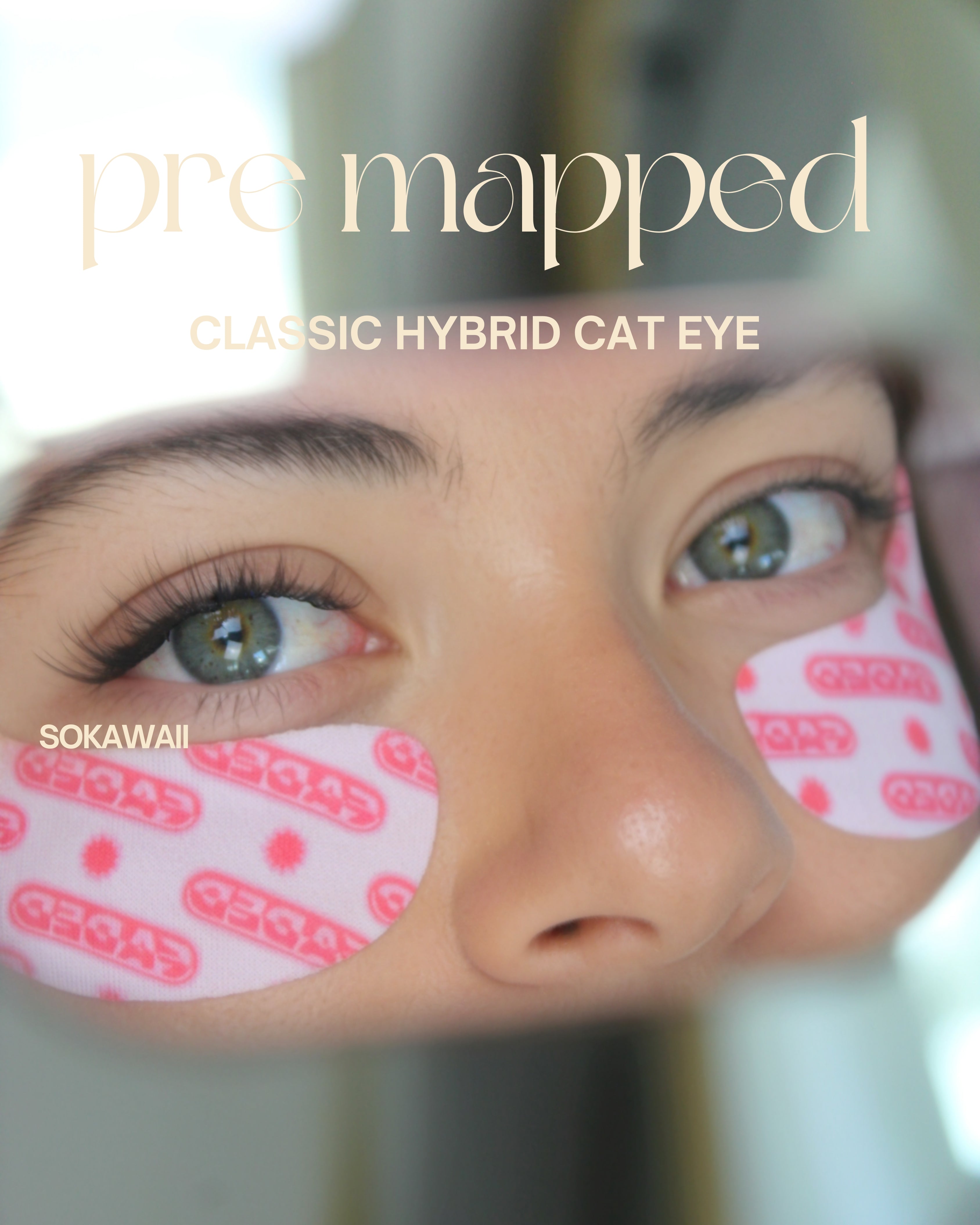 PRE MAPPED ~ Classic Hybrid Cat eye 🪐 50pcs Lashes Only