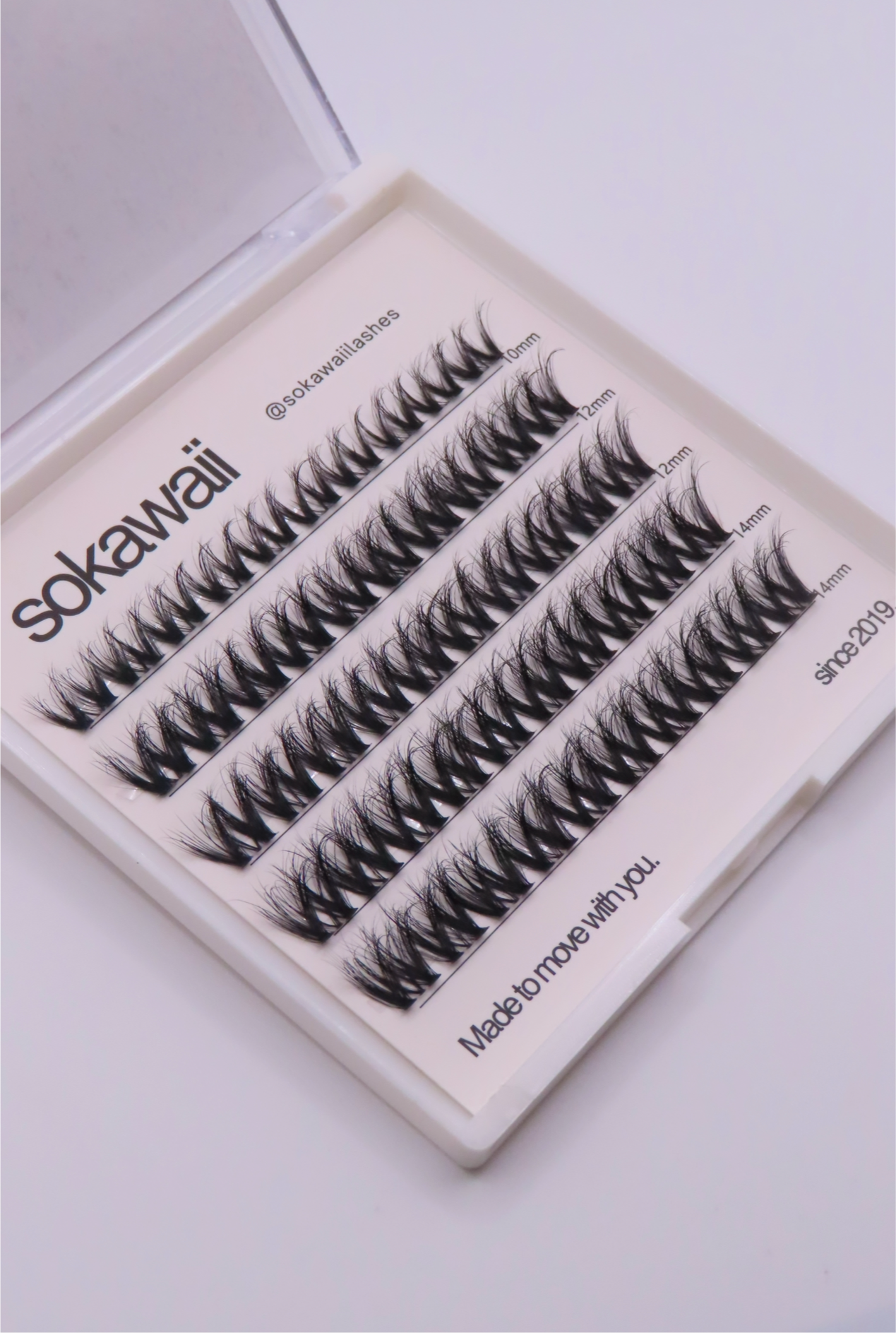 Sokawaii Natural Dark Wispy 🛼 50pcs Lashes Only