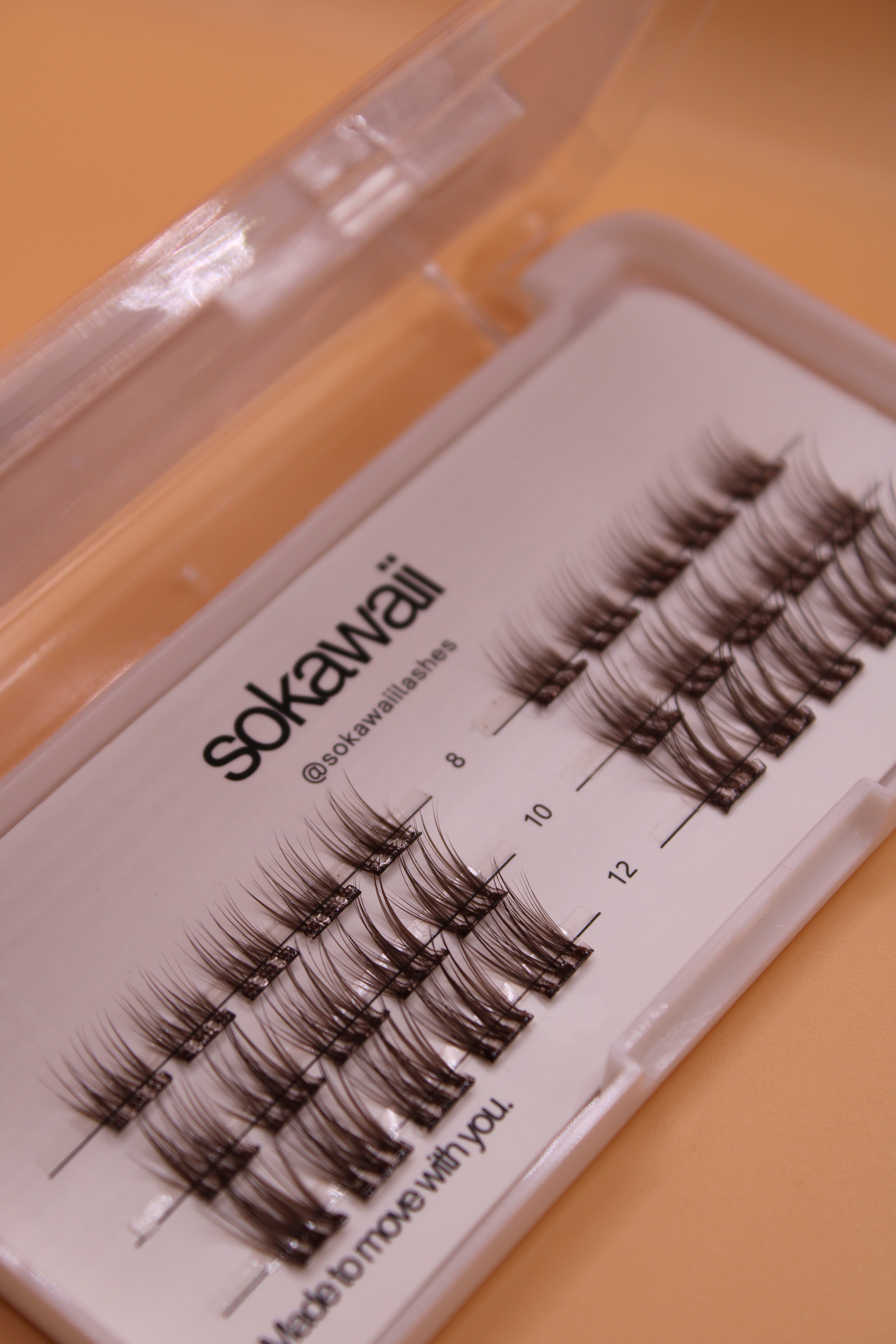 Pre glued 🧸 Dark Brown Midnight Classic Wisp (3 rows) 🤎 8-12mm
