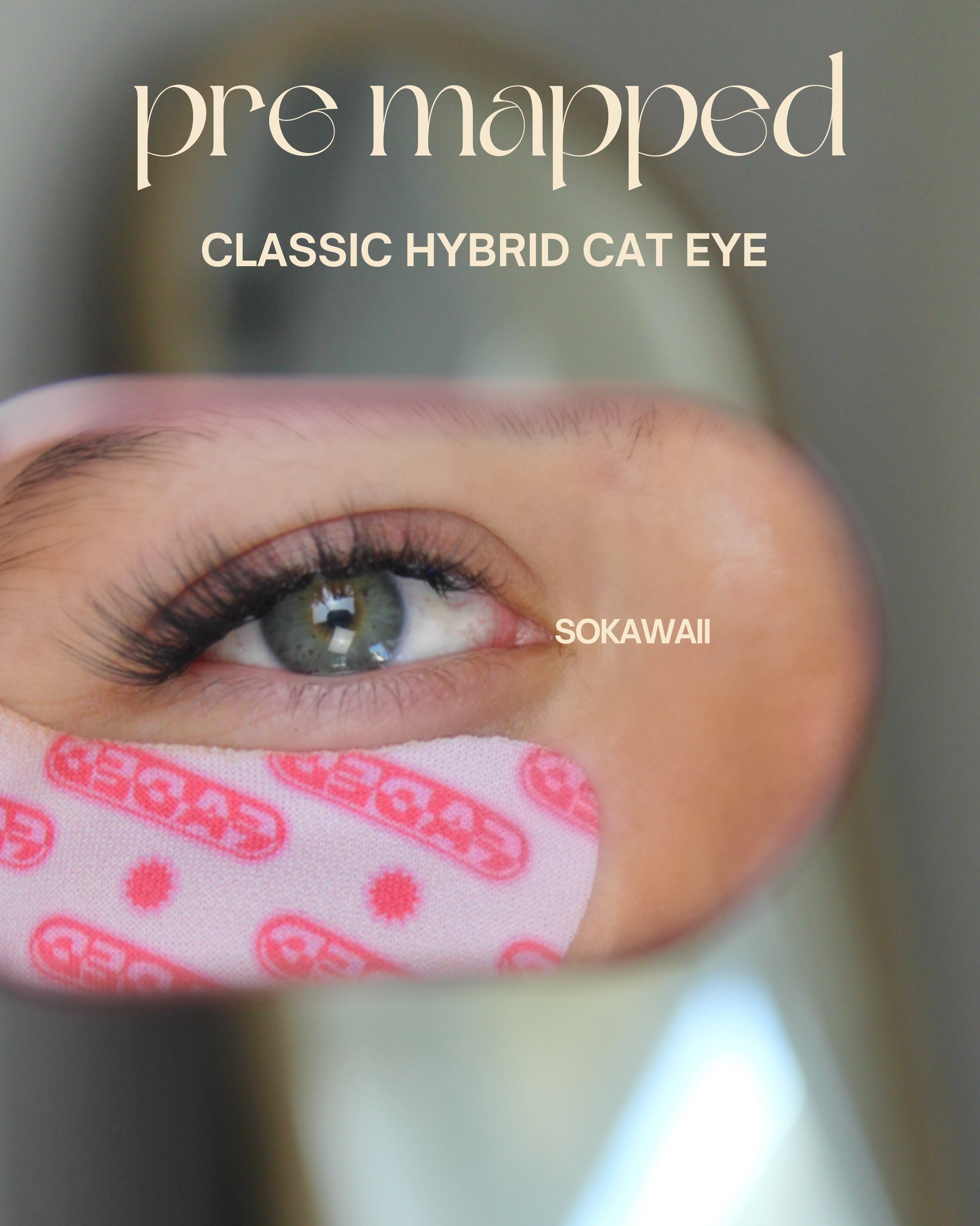 PRE MAPPED ~ Classic Hybrid Cat eye 🪐 50pcs Lashes Only