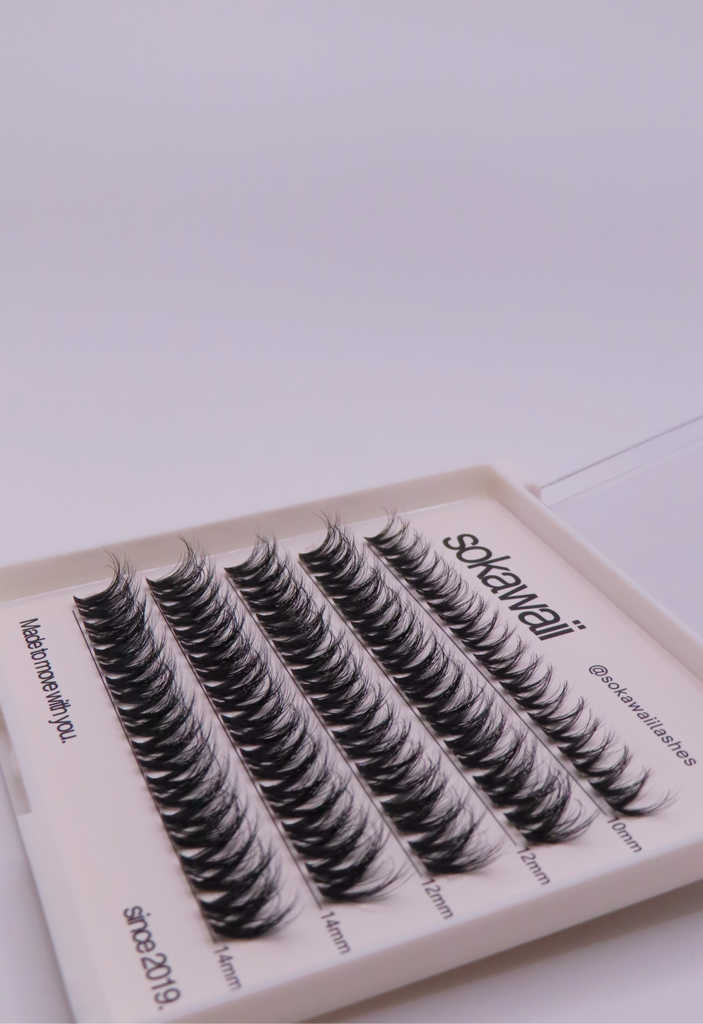 Sokawaii Natural Dark Wispy 🛼 50pcs Lashes Only