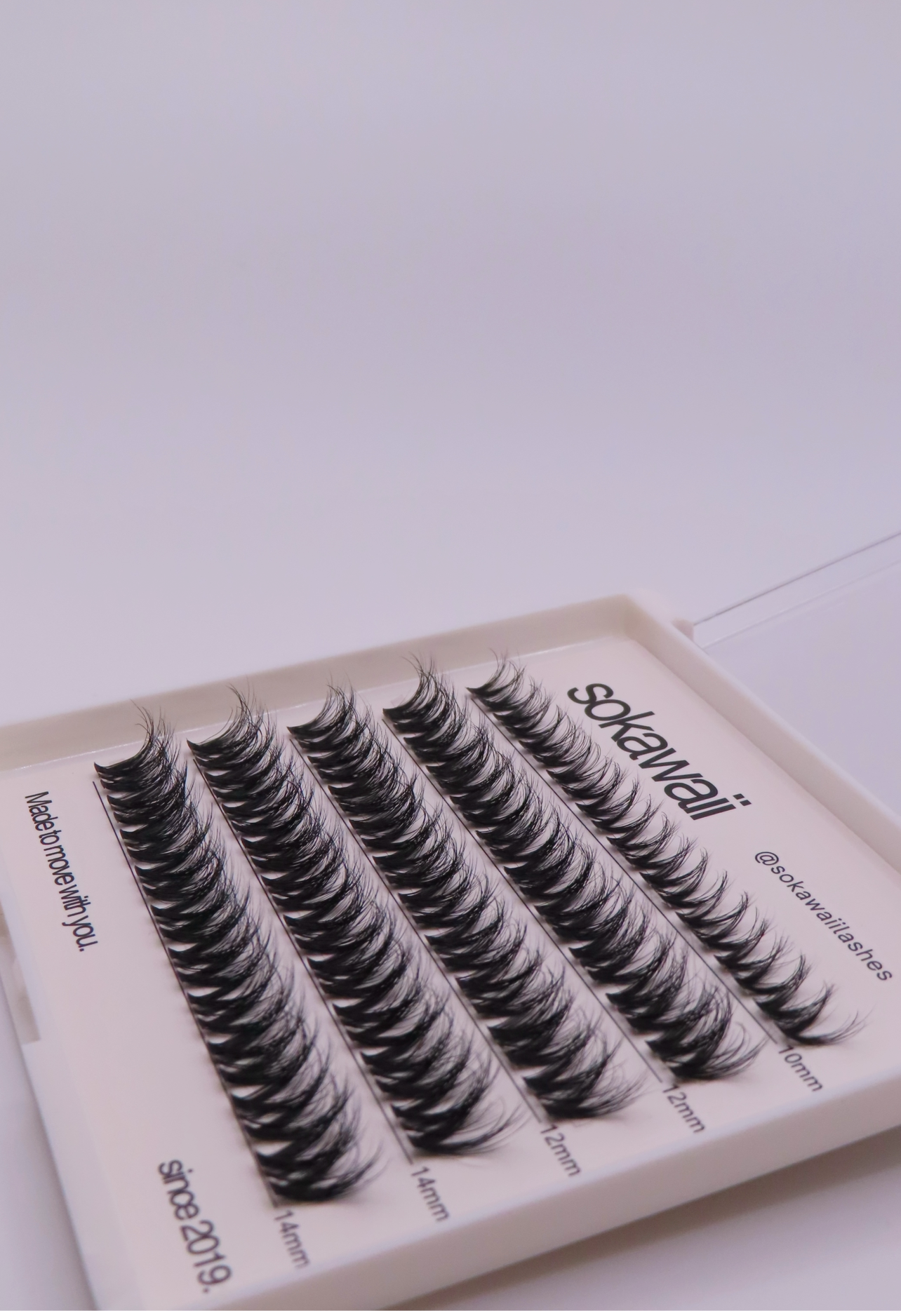Sokawaii Natural Dark Wispy 🛼 50pcs Lashes Only