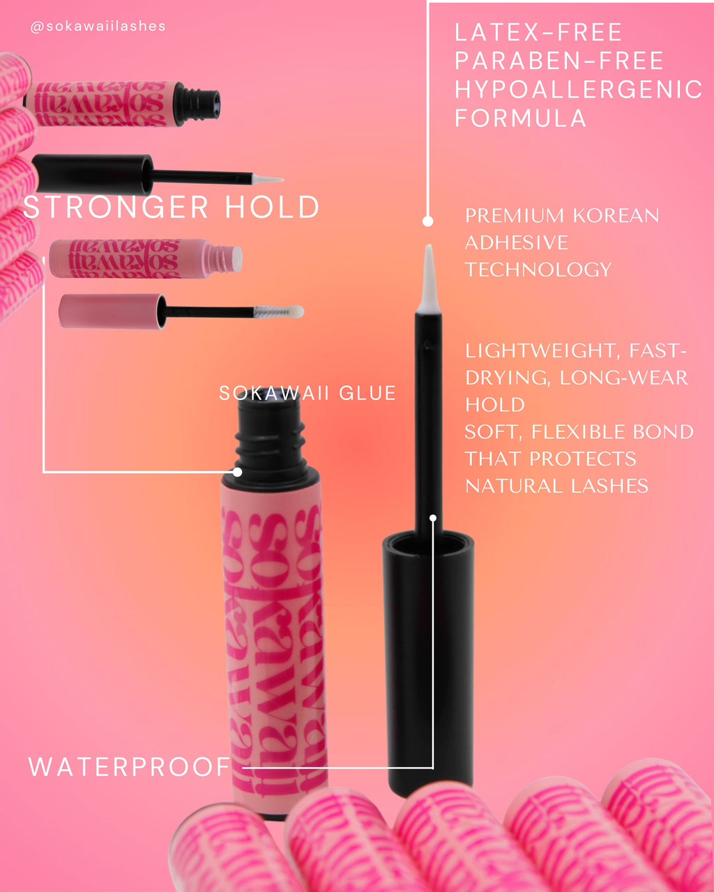 Instant Set 💘 Sokawaii Glue & Seal Kit (Extra Sensitive • Fast Set • Precision)